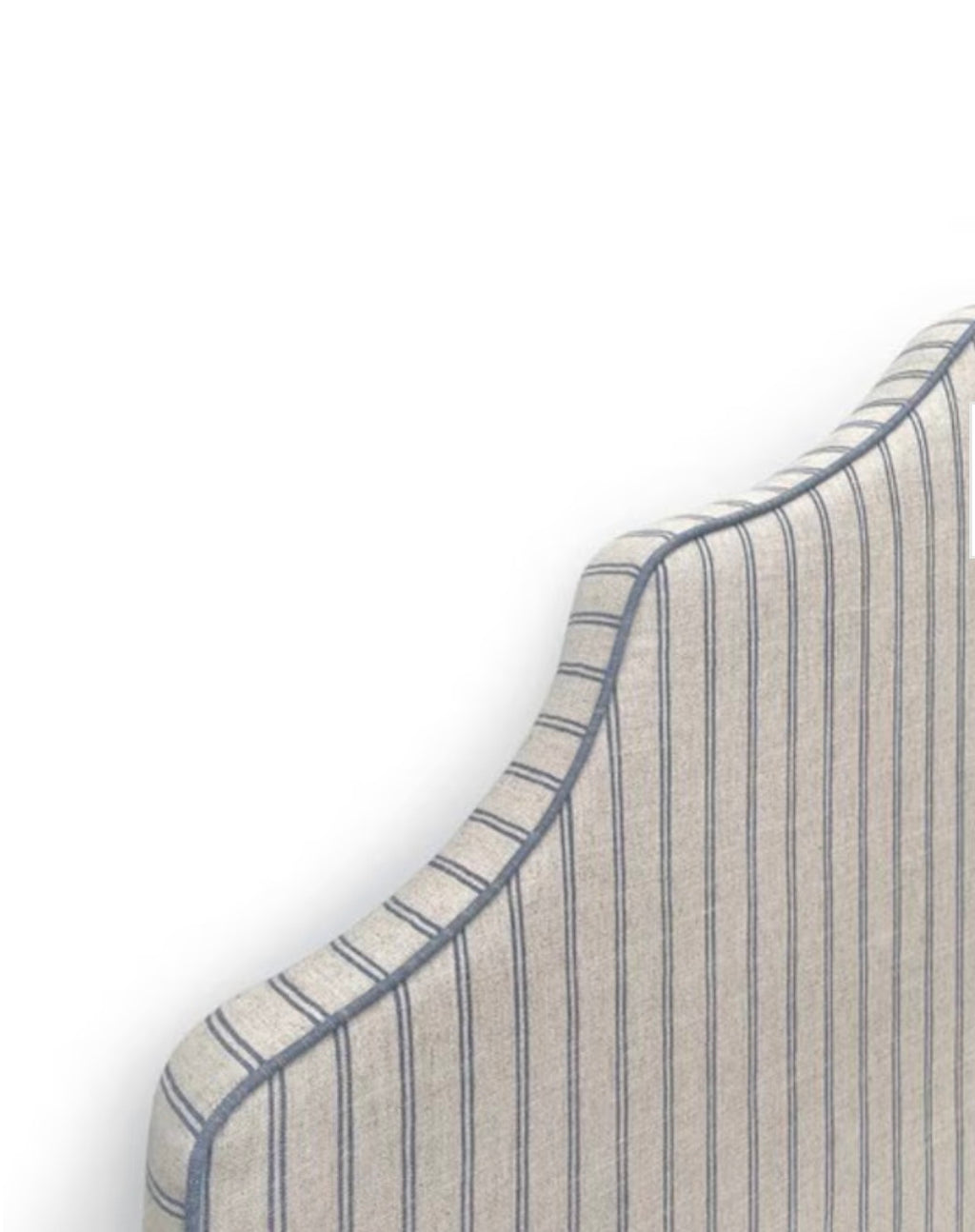 Cabecero doble tapizado rayas Pía / Cama 150 cm